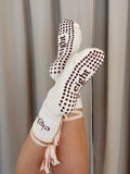 Ribbon Wrap Grip Sock