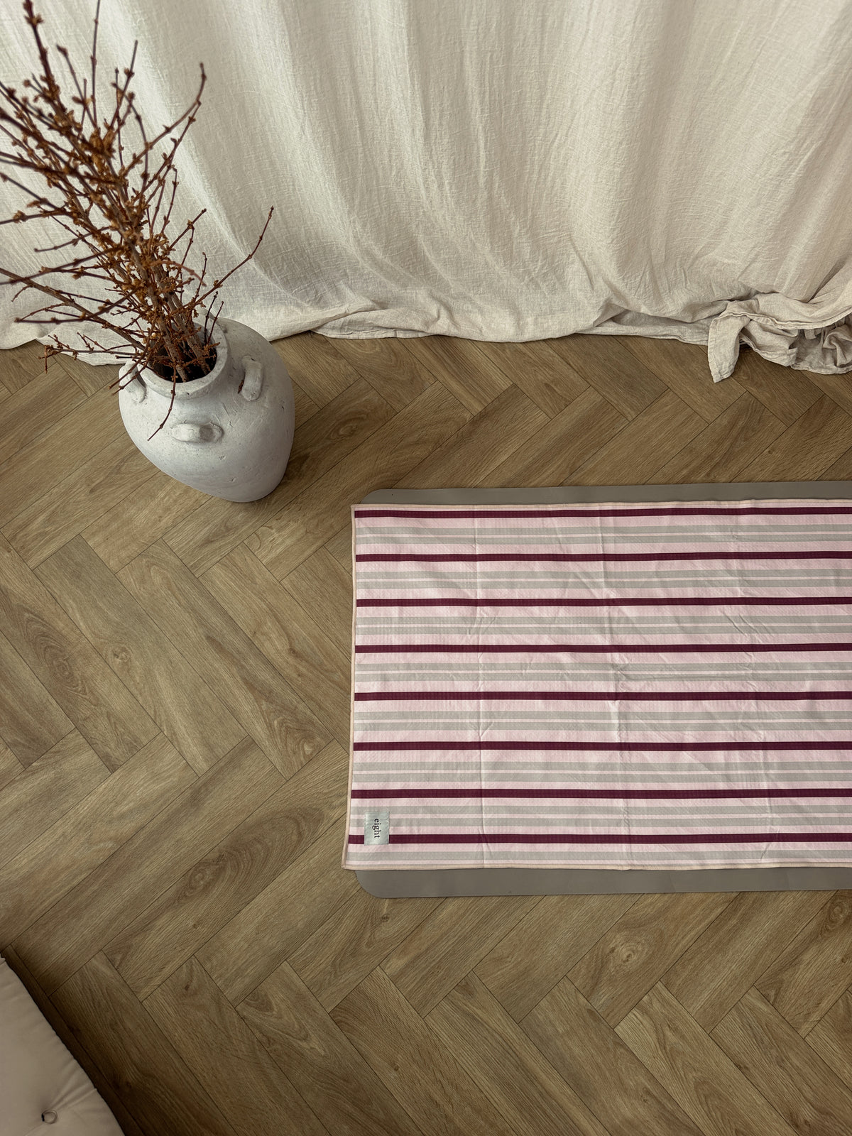Pink Stripe Grip Towel