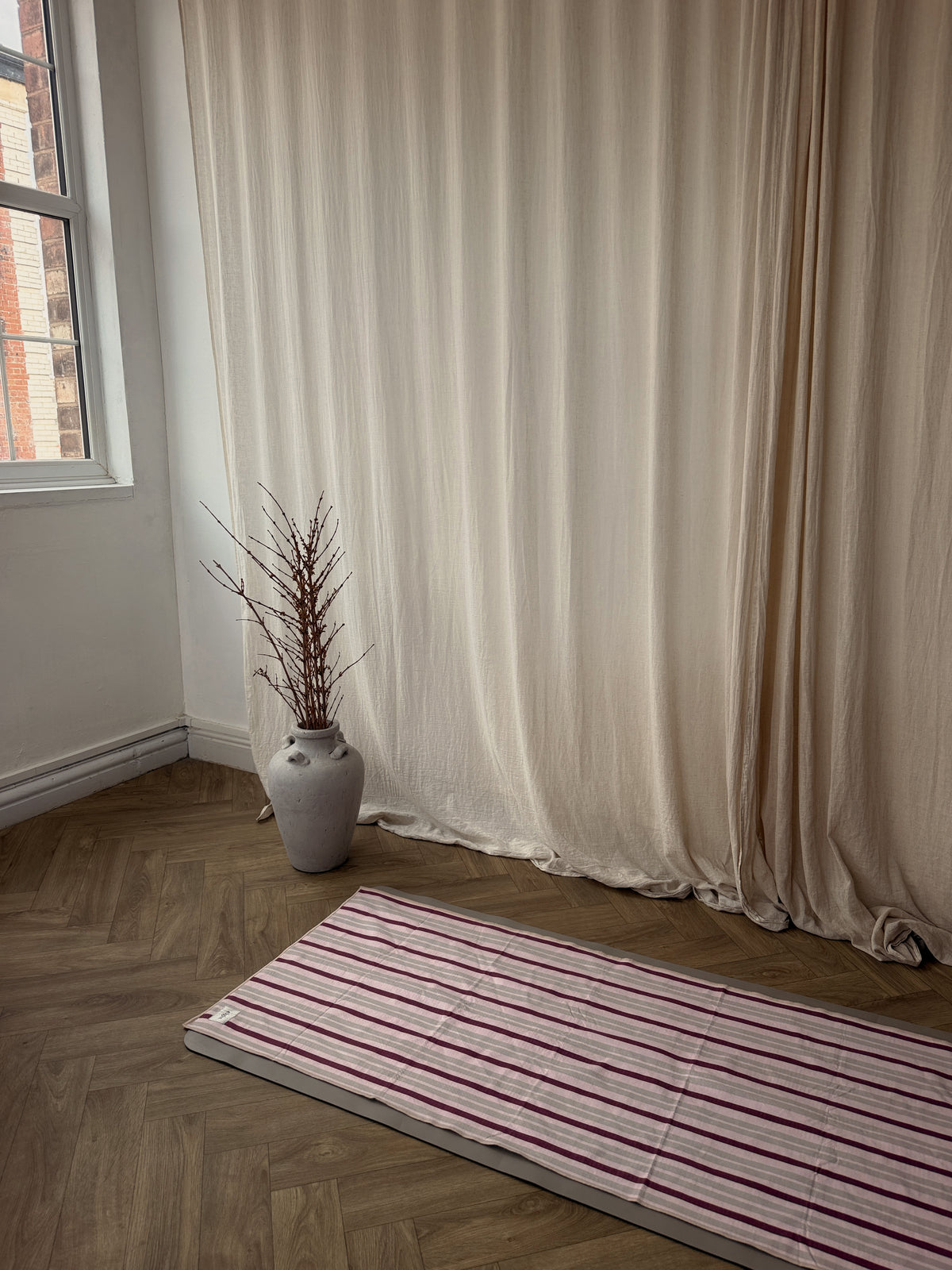 Pink Stripe Grip Towel